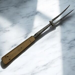 Vintage Lamson Full Tang Turning & Carving Meat Fork USA‎ Made